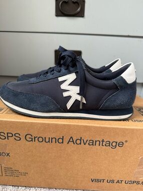 Michael Kors Navy and White MK Logo Runners